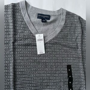 Banana Republic Black and Gray Knit Top